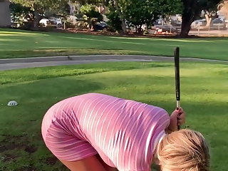 POV BIG TITS Blonde TEEN Gabbie Carter Hits A Hole-In-One