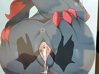 Masturbácia Zoroark Pokemon furry tribute
