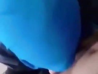 Malaysian Tudung biru blowjob comel